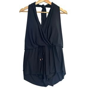 Magicsuit Black One Piece Halter Swimsuit Size 14